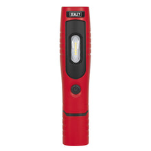 Load image into Gallery viewer, Sealey Rechargeable 360° Inspection Light 7 SMD &amp; 3W SMD LED Red Lithium-ion
