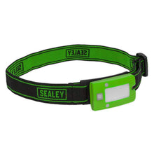 Load image into Gallery viewer, Sealey Rechargeable Head Torch 2W COB LED Auto-Sensor Green
