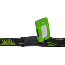 Load image into Gallery viewer, Sealey Rechargeable Head Torch 2W COB LED Auto-Sensor Green
