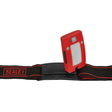 Load image into Gallery viewer, Sealey Rechargeable Head Torch 2W COB LED Auto-Sensor Red
