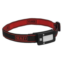 Load image into Gallery viewer, Sealey Rechargeable Head Torch 2W COB LED Auto-Sensor Black
