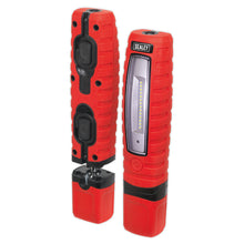 Load image into Gallery viewer, Sealey Rechargeable 360° Inspection Light 14 SMD &amp; 3W SMD LED Red Lithium-ion
