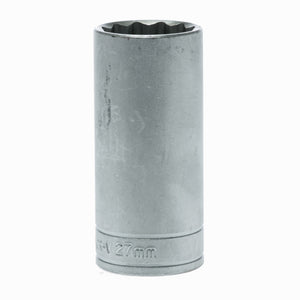 Teng Socket 1/2" Drive Deep 27mm - 12pt