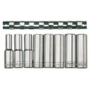 Teng Socket Set Deep 1/2" Drive 8pcs - 12pt