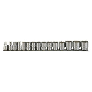 Teng Socket Set 1/2" Drive MM 15pcs - 12pt