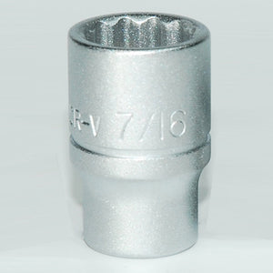 Teng Socket 1/4" Drive AF 7/16" - 12pt