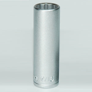 Teng Socket 1/4" Drive Deep AF 7/16" - 12pt