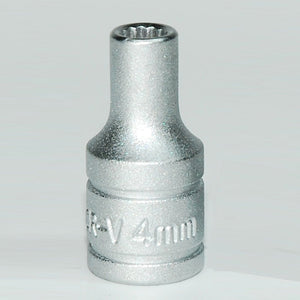 Teng Socket 1/4" Drive 4mm - 12pt