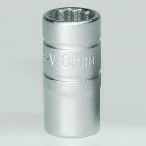 Teng Socket 1/4" Drive 8mm - 12pt