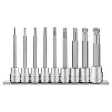 Load image into Gallery viewer, Teng Socket Set 3/8&quot; Drive Long Hex Bit Ball Point 9pcs
