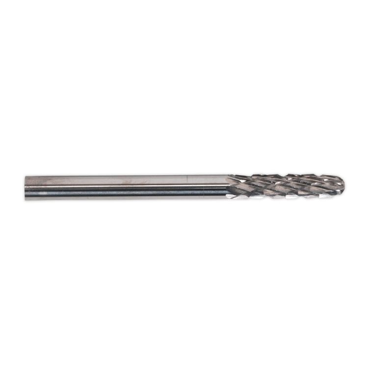 Sealey Micro Tungsten Carbide Burr Ball Nose Cylinder 3mm - Pack of 3