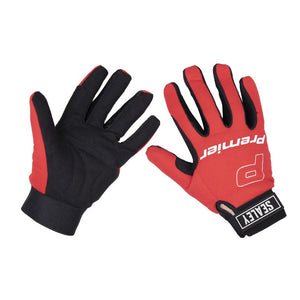 Sealey Mechanics Gloves Padded Palm Large - Pair