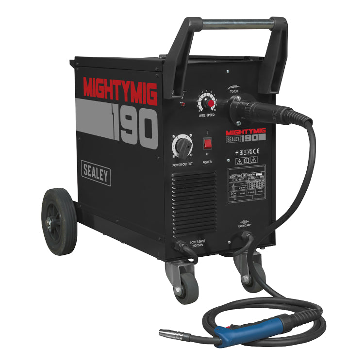 Sealey Professional Gas/No-Gas MIG Welder 190A, Euro Torch