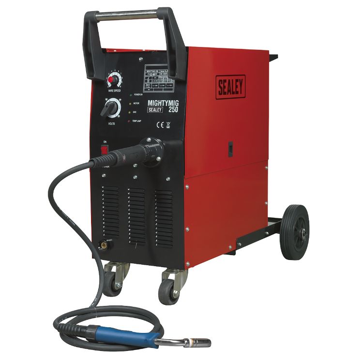 Sealey Professional Gas/No-Gas MIG Welder 250A, Euro Torch