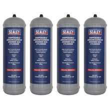 Load image into Gallery viewer, Sealey 430g 2.2L, Disposable Argon/Carbon Dioxide Gas Cylinder - Pack of 4
