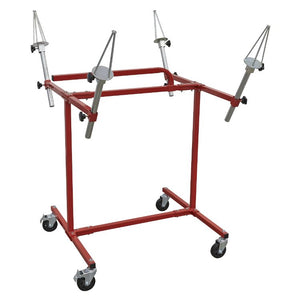 Sealey Alloy Wheel Painting/Repair Stand - 4-Wheel Capacity - Angled Cones