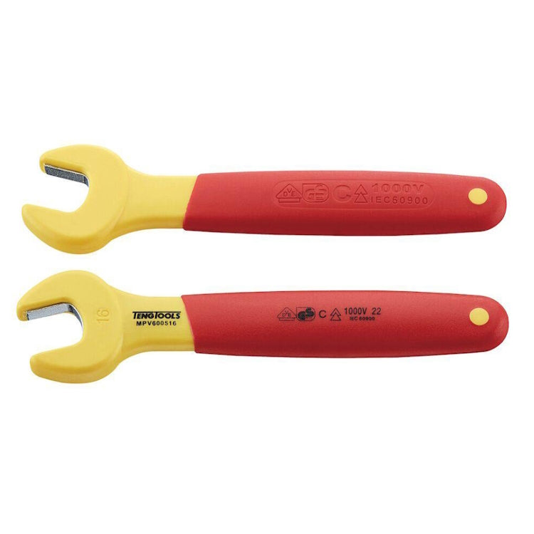 Teng 1000V Insulated Open Ended Spanner 16mm