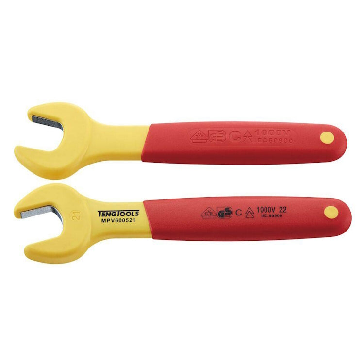 Teng 1000V Insulated Open Ended Spanner 21mm