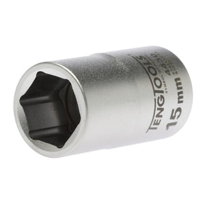 Teng Socket 1/2" Drive 15mm Stainless - 6pt