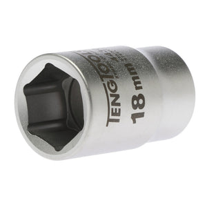 Teng Socket 1/2" Drive 18mm Stainless - 6pt