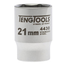 Load image into Gallery viewer, Teng Socket 1/2&quot; Drive 21mm Stainless - 6pt
