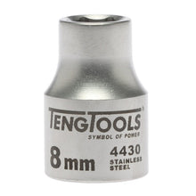 Load image into Gallery viewer, Teng Socket 3/8&quot; Drive 8mm Stainless - 6pt
