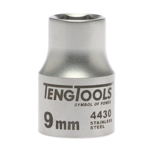 Teng Socket 3/8" Drive 9mm Stainless - 6pt