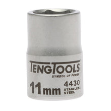 Load image into Gallery viewer, Teng Socket 3/8&quot; Drive 11mm Stainless - 6pt
