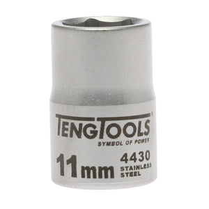 Teng Socket 3/8" Drive 11mm Stainless - 6pt