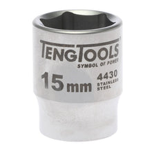 Load image into Gallery viewer, Teng Socket 3/8&quot; Drive 15mm Stainless - 6pt
