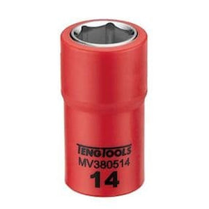 Teng 1000V Insulated Socket 3/8" Drive 14mm - 6pt