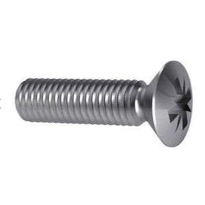 Machine Screw M4 Raised Countersunk - Pozi DIN 966