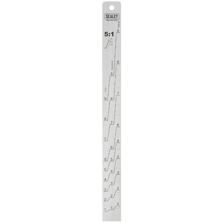 Sealey Aluminium Paint Measuring Stick 5:1/5:3