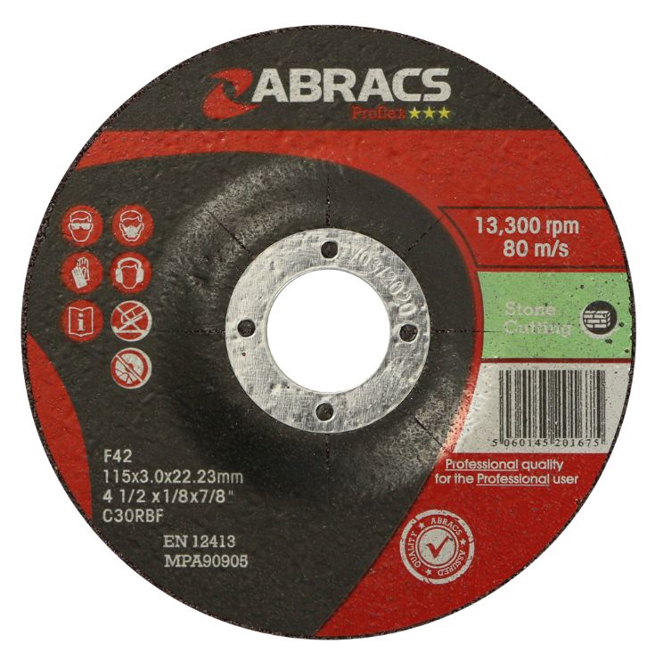 Abracs Proflex Cutting Disc 115mm x 3mm x 22mm DPC Stone