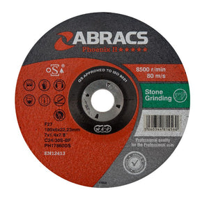 Abracs Phoenix II 178mm x 6mm x 22mm DPC Stone Grinding Disc