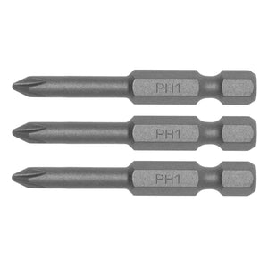 Teng Bit PH1 50mm Long 1/4" Hex Drive 3pcs