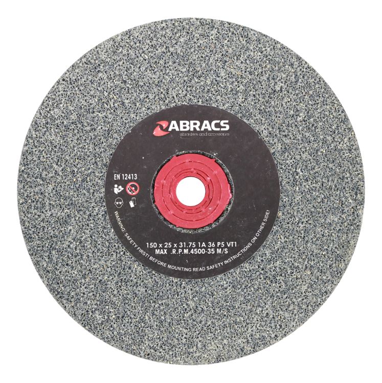 Abracs Bench Grinder Wheel 150mm x 25mm x 36Grit Aluminium Oxide