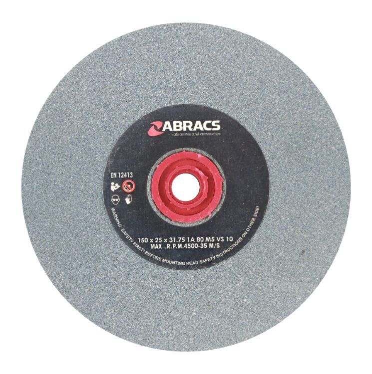 Abracs Bench Grinder Wheel 150mm x 25mm x 80Grit Aluminium Oxide