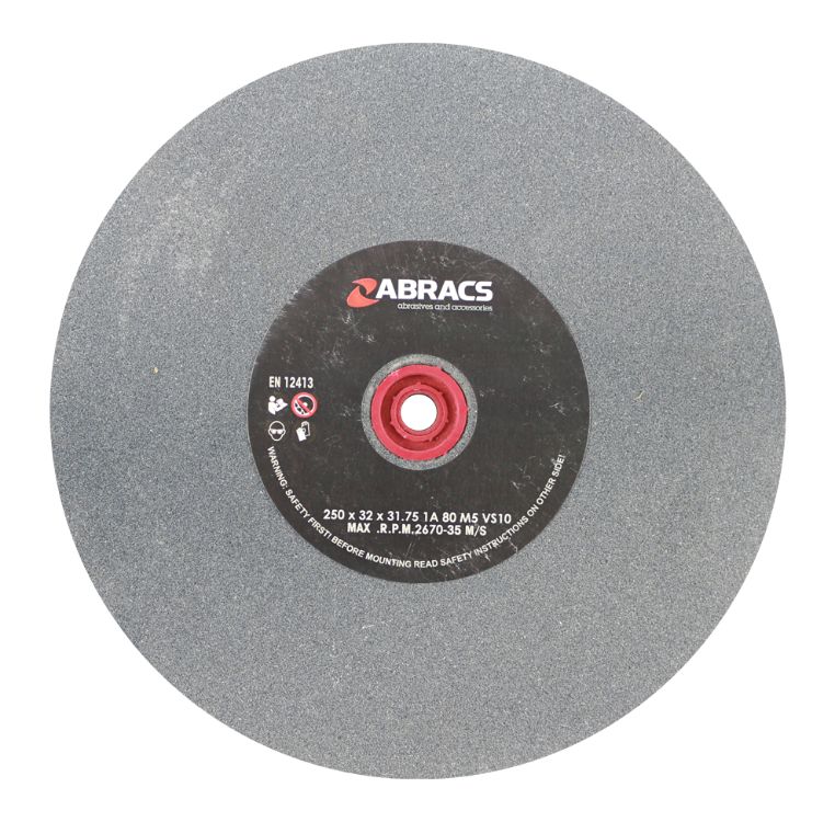 Abracs Bench Grinder Wheel 250mm x 32mm x 80Grit Aluminium Oxide