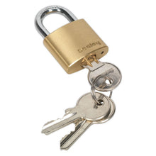 Load image into Gallery viewer, Sealey Brass Body Padlock 30mm
