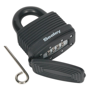 Sealey Steel Body Weatherproof Combination Padlock 48mm