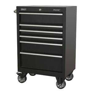 Sealey Rollcab 6 Drawer Heavy-Duty Black 675mm