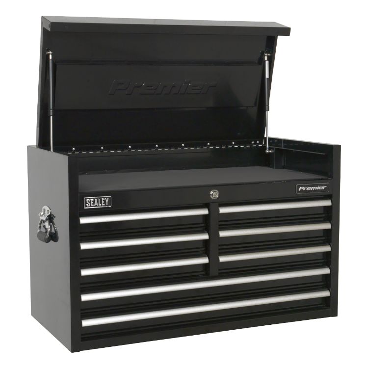 Sealey Topchest 8 Drawer Heavy-Duty Black 915mm