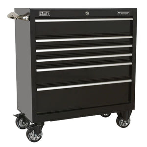 Sealey Rollcab 6 Drawer Heavy-Duty Black 930mm