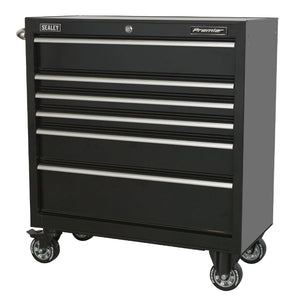 Sealey Rollcab 6 Drawer Heavy-Duty Black 930mm