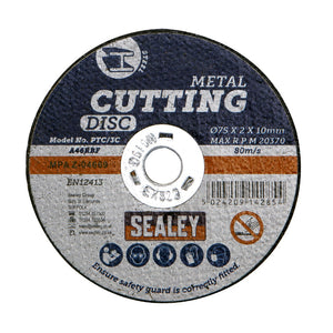 Sealey Cutting Disc 75mm (3") x 2mm - 10mm Bore