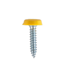 Load image into Gallery viewer, Sealey Numberplate Screw Plastic Enclosed Head 4.8 x 24mm Yellow - Pack of 50
