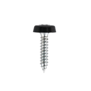 Sealey Numberplate Screw Plastic Enclosed Head 4.8 x 24mm Black - Pack of 50