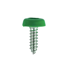 Load image into Gallery viewer, Sealey Numberplate Screw Plastic Enclosed Head 4.8 x 18mm Green - Pack of 50
