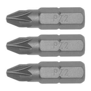 Teng Bit PZ2 25mm Long 1/4" Hex Drive 3pcs